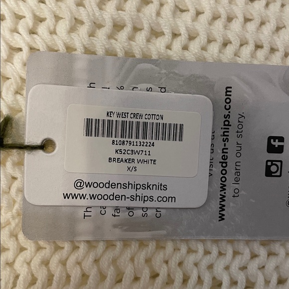 Wooden Ships by Paola Buendia Key West Crew Cotton Sweater in Breaker White - Picture 8 of 11